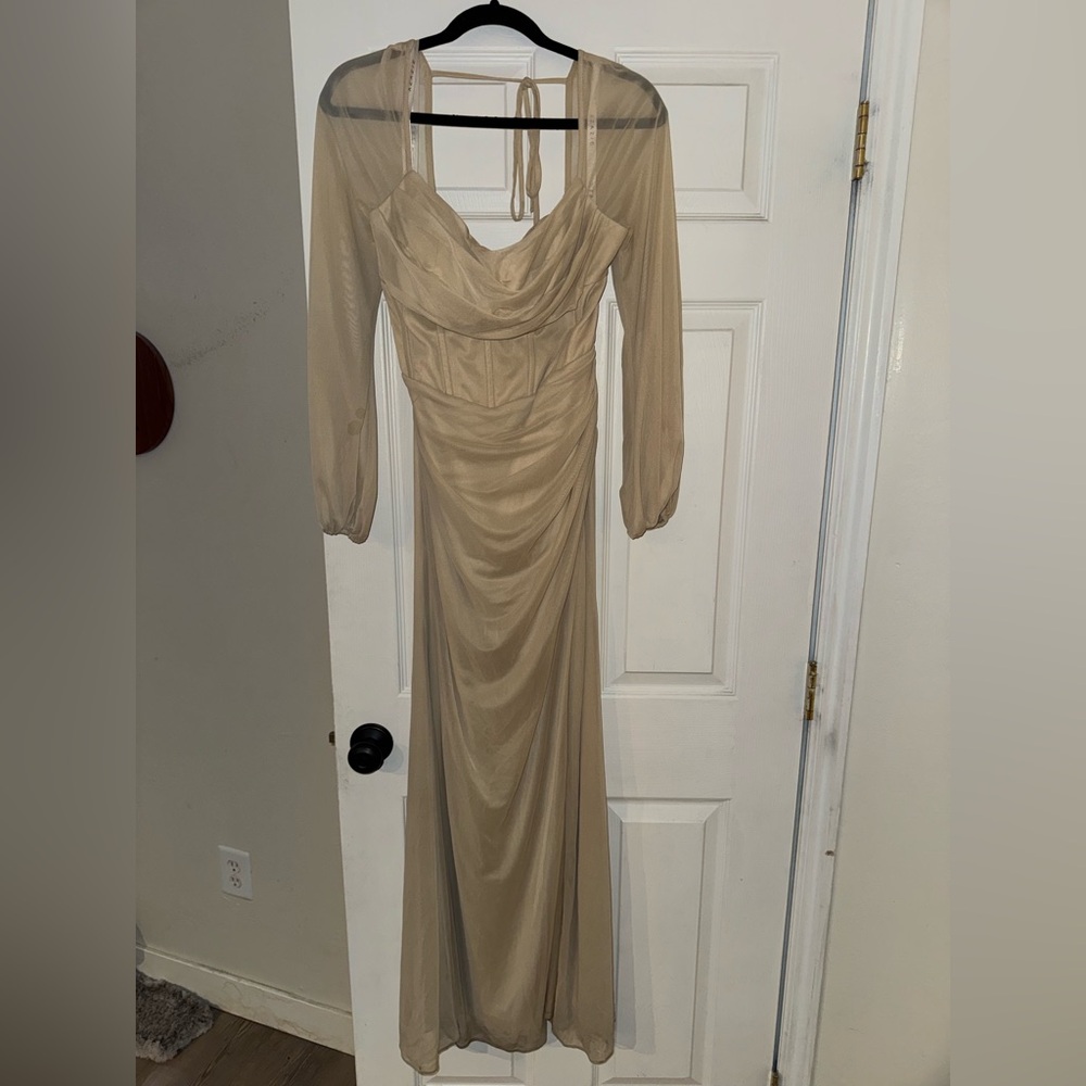 Azazie Champagne Bridesmaids Dress